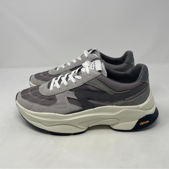 Rag & Bone RB Legacy Runner Sneakers in Grey Leather/ Suede - NWT - Picture 9 of 14
